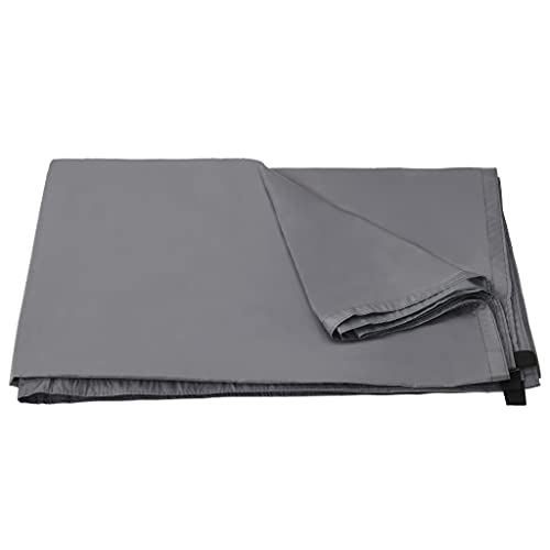 Bâche ombrage imperméable 4x4 m en polyester 180T avec 6 cordes et chevilles