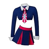 MelangCos Fook Who Cosplay Fook Mi&Yu Twins Costume Women's Crop Top Mini Skirt Cheerleading Outfit