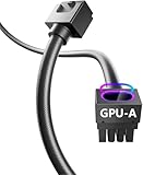 cable 8 pin apple AsiaHorse Hydrus 8 GPU Pin Extension de câble PSU HYDRUS-8PIN-GPU-BLACK-A-30CM-DE