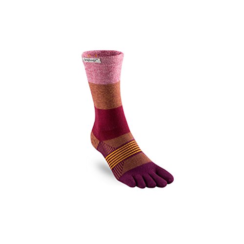 Injinji Womens Trail Midweight Crew Pomegranate