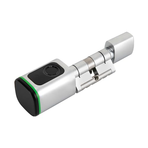 Serrure Connectée, Serrure Biometrique, Quatre modes d'ouverture(empreinte digitale, application, carte clé, clé manuelle), pour une Epaisseur de Porte de 1,38 à 1,77 (blanc)