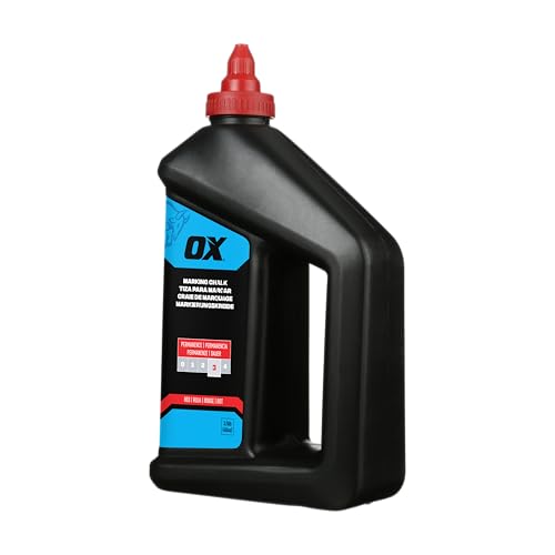 OX Pro Series Red Chalk Line Powder 2.5lbs Marking Chalk Refill - Permanent Weather Resistant Construction Line Marking Powder Chalk Line Refill for Chalk Reel OX-P630809