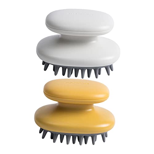 1 Juego Peine De Masaje De Gel Scalp Massager Accesorios Baño Desenredar Cepillo Redondo Para Secar Con Secador Cerda Rociar Depurador De Champú Para El Cabello Abs 2 Piezas PATKAW