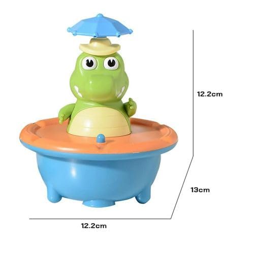 Image of Happy Hues Alligator Bath Toys for Babies &Toddlers- Mold-Free Wall Mount Waterfall Bath Toys (Alligator)