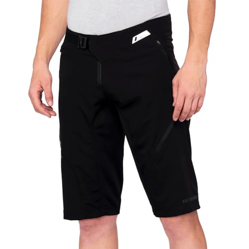 100% MTB WEAR AIRMATIC Shorts Black-34 Chándal, Negro, 28 Unisex Adulto