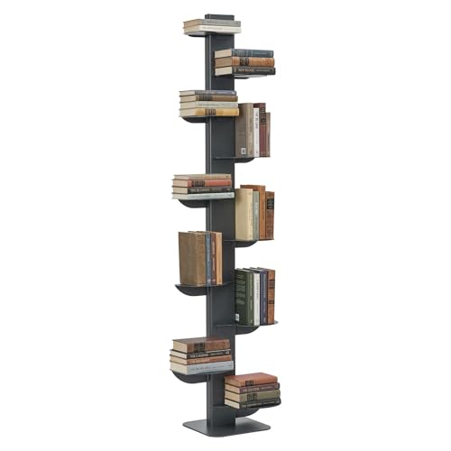 ELEGANZA E FUNZIONALITA': La nostra libreria da terra è il complemento ideale per chi cerca eleganza e funzionalità in un unico prodotto. Realizzata in profilato di alluminio e lamiera elettrozincata verniciata a fuoco, offre robustezza e durabilità. Con dimensioni di 167x30x30 cm e 10 mensole spaziose (17x23 cm ciascuna), è perfetta per ospitare una collezione di 50-60 libri, trasformando qualsiasi angolo della casa o dell'ufficio in uno spazio ordinato e stiloso.