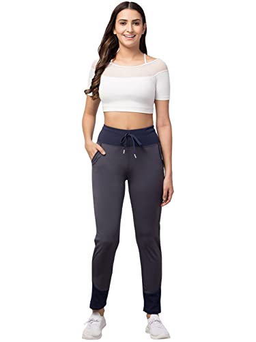 Image of BLUECON Women's Slim Fit Polyester Trackpants (Combo Pack of 2)