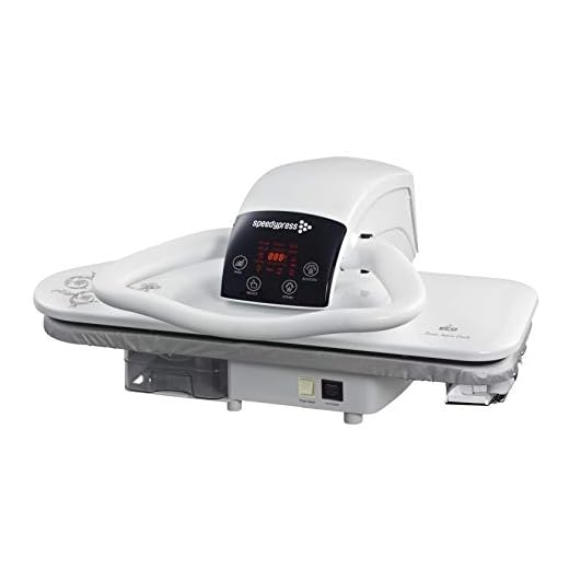 Speedypress 71HD Presse à Repasser à Vapeur Professionnelle Blanc 68cm (+ Fer à Repasser, Cartouche de Filtrage d'Eau Supplémentaire, Housse de Rechange et Mousse)