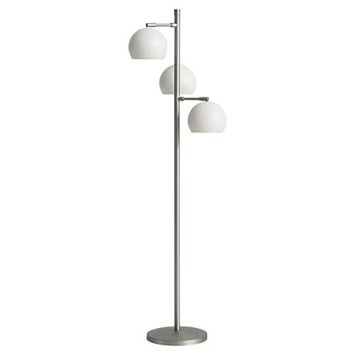 Lampadaire dôme blanc en métal à 3 lumières H156cm pour salon