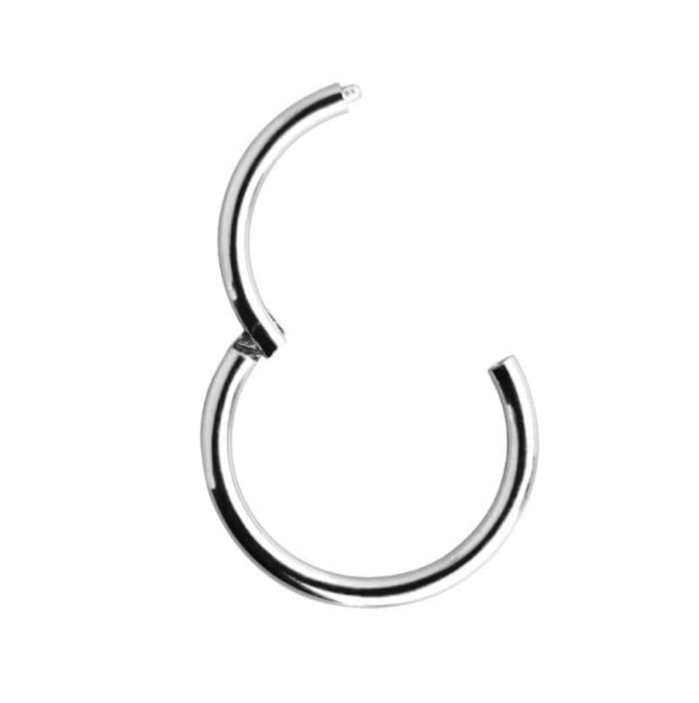 PIERCING CLICKER Echt 750 Gold Weissgold Durchmesser 6 mm Intim Helix Septum Tragus neu modern extravagant 47001-6
