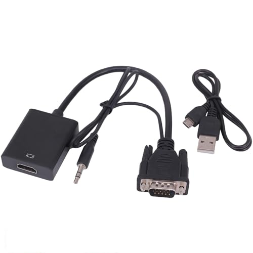 Image of NEXSA VGA to HDMI Adapter, Silver-Plated VGA to HDMI Converter