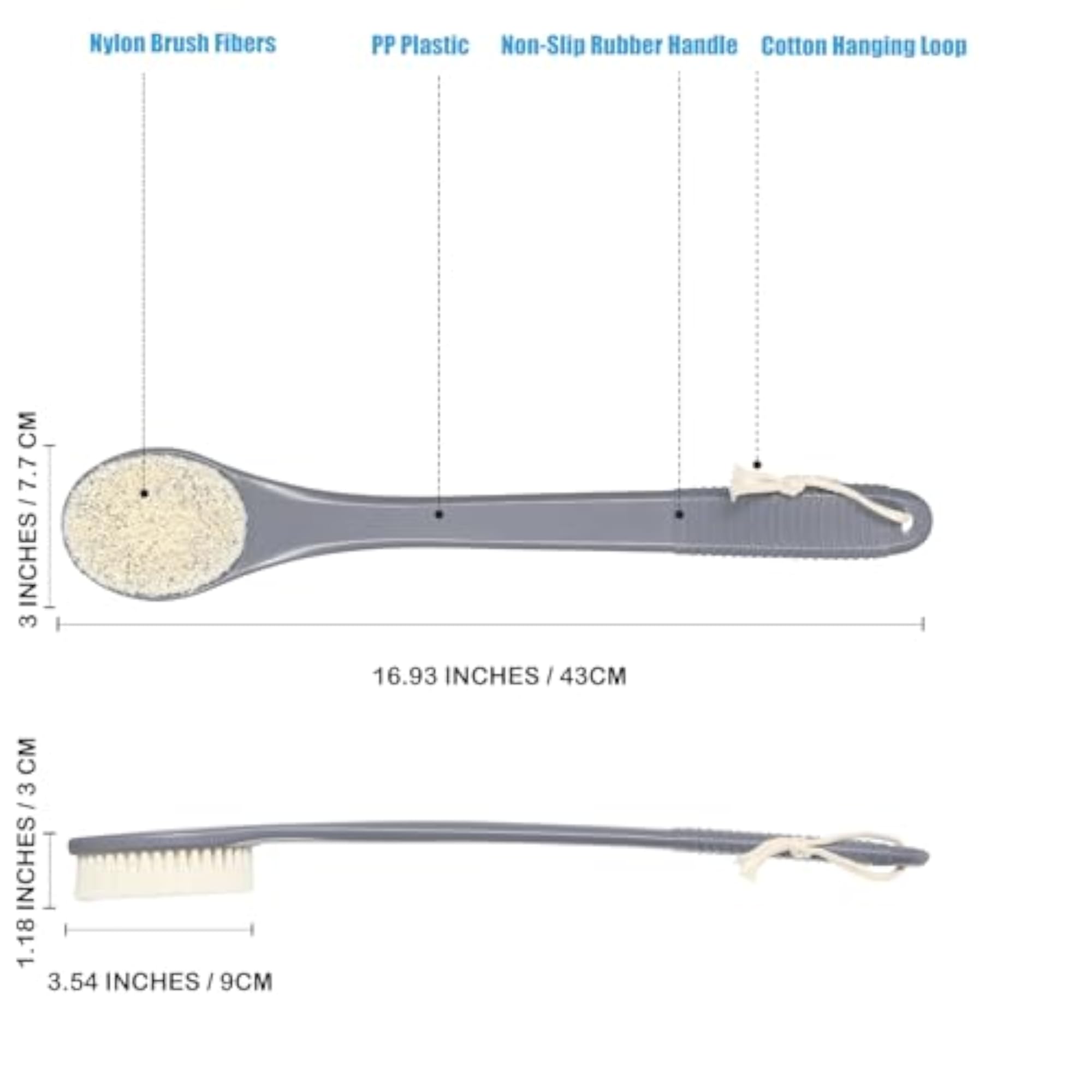 17-Inch Back Scrubber for Shower