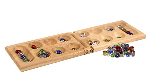 Pressman Mancala - Real Wood Folding Set, With Multicolor Stones By Pressman #TOP2