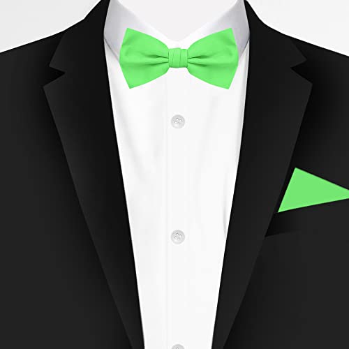 Image of Jacob Alexander Men's Pretied Banded Adjustable Solid Color Bowtie