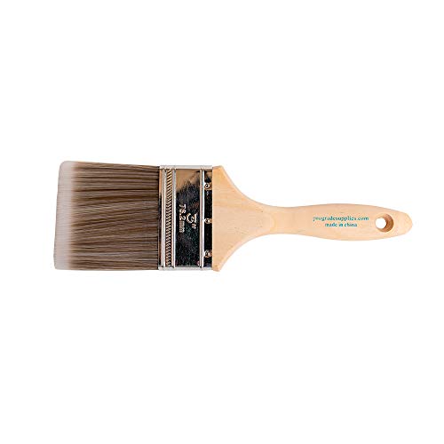 Pro Grade - Paint Brushes - 2Ea 3" Flat Brushes #TOP1