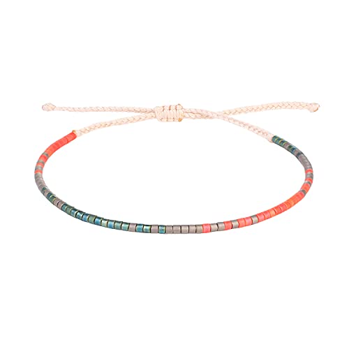 Image of KELITCH Miyuki Friendship Bracelet Boho Seed Beads Women Thin Strand Bracelets Adjustable