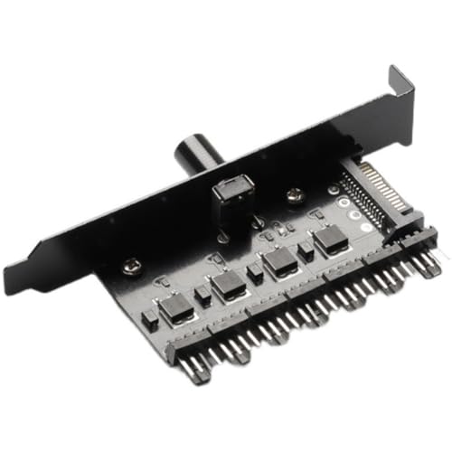 Uxsjakjsd Concentrador de Ventilador de Refrigeración de 7 Canales, Controlador de Velocidad, Cable Divisor, Radiador de Carga para la Temperatura del Chasis de PC.