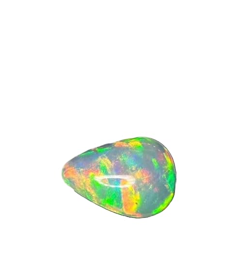 Opale éthiopienne noire naturelle cabochon de qualité AAA pierre multi-feu vrac