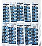 YMCtoysAG13 LR44 L1154 357 A76 Alkaline Button Cell Battery with Retail Blister Pack Cards - (Pack of 100)