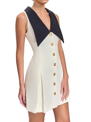 Elegant Sleeveless Blazer Dress Buttoned Short Skirt Long Casual Blazer Work Office Skirt Slim Fit3