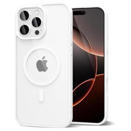 Compatible with iPhone 16 Pro Phone case Magnetic (Compatible with MagSafe) (Military Grade Anti Drop Protection) semi Transparent Matte Shockproof and Anti Fingerprint Phone case 2025