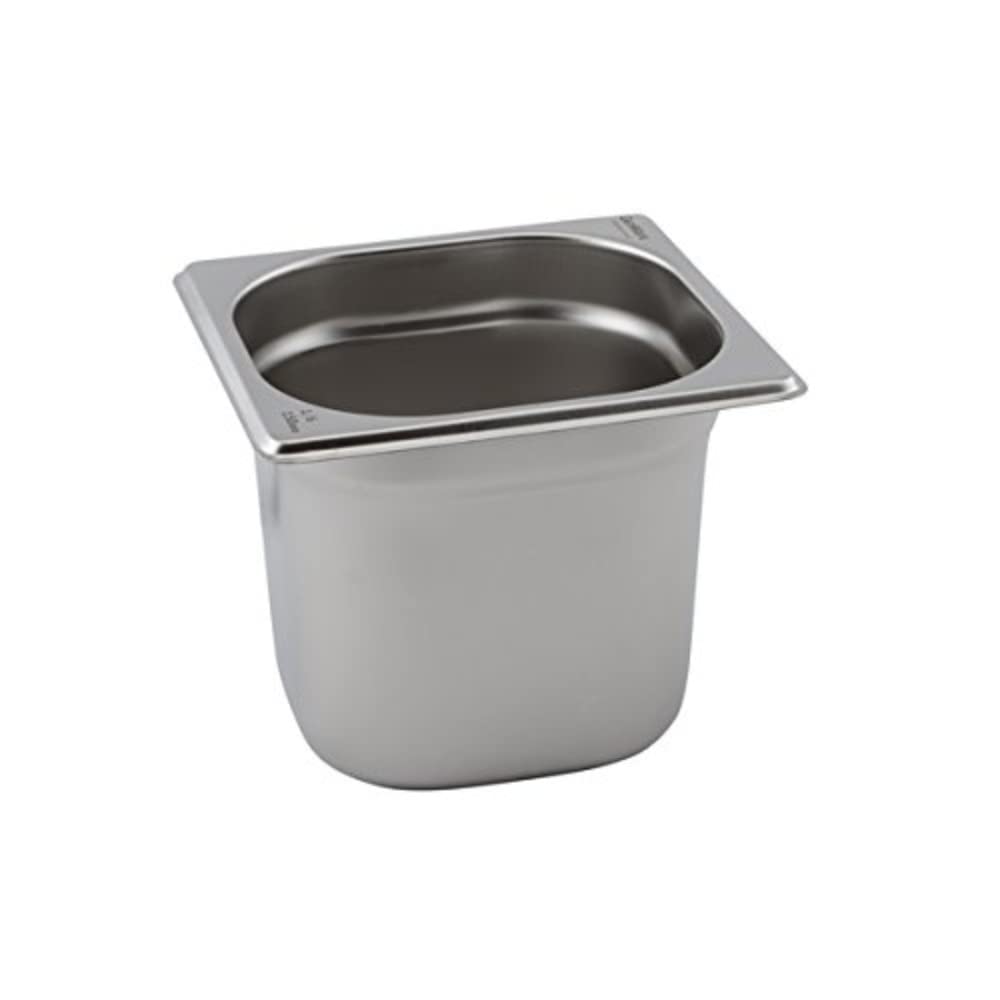 Genware NEV-GN16-200 Gastronorm Pan, Stainless Steel, 1/6, 200 mm, deep