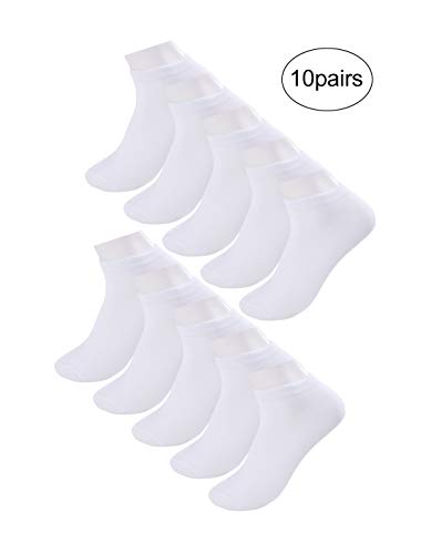 Image of Allegra K Athletic Low Cut Ankle Socks-Stretch Cuffs Soft 10 Pairs