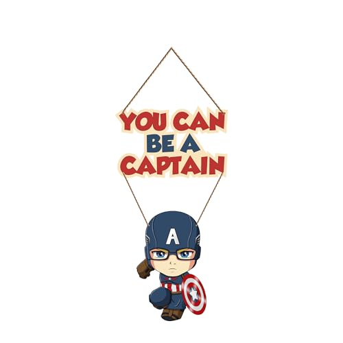 Decor Smart You Can Be a Captain Wooden Wall Hanging | Superhero ...