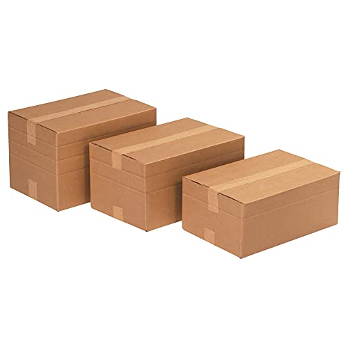 Image of Boxes Fast Multi-Depth Corrugated Boxes, 18 inch x 18 inch x 18 inch, Kraft (Pack of 20)