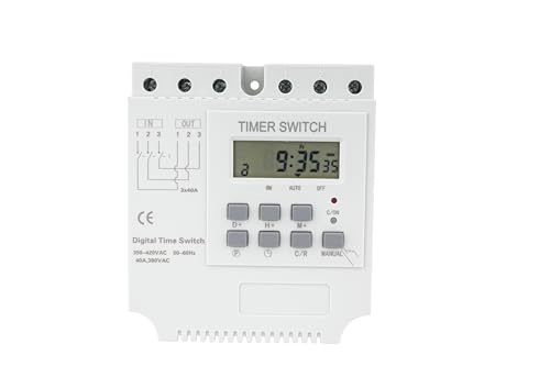 Image of MAXWELL 3‑Phase Digital Time Switch | Weekly Programmable | LCD Display |Flush Mount | 230V