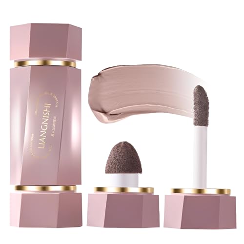 SUJEBKC 1 Pieza Contorno Líquido de maquillaje de doble cabeza, Contouring Maquillaje Facial, en crema de larga duración, iluminador de contorno (B)