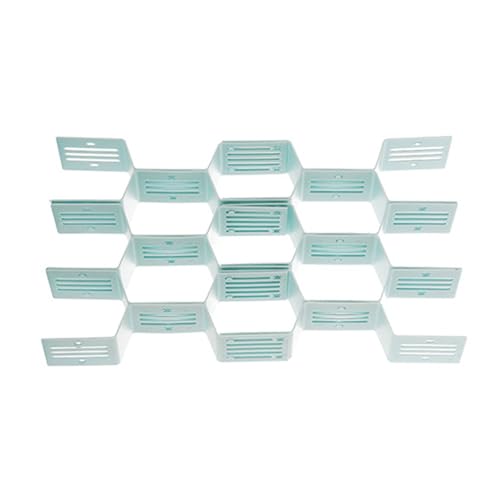 Tyenaza Divisorio per Cassetti da 12 Fogli, Separatore per Biancheria Intima, Divisore per Cassetti, Organizer per Calzini, Sciarpe da Cintura(Blu)