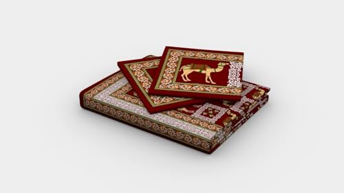 Image of La Verne 104 TC Cotton Double Bed Bedsheet Jaipuri Rajasthani Print Bedsheet with 2 Pillow Covers (Maroon)