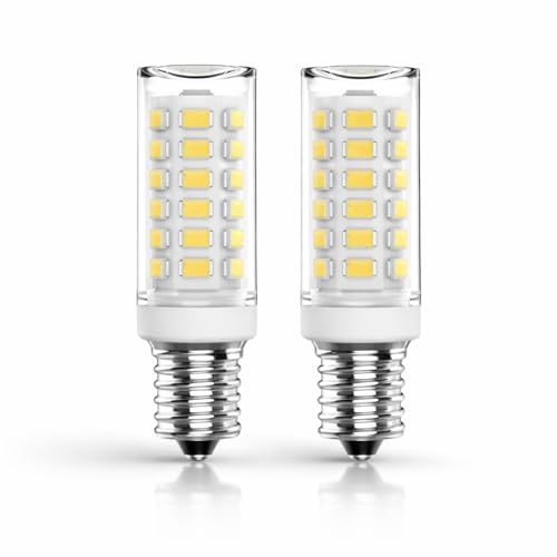 Image of HARRFUNN E14 LED Bulb, 3W SES Screw, 250 Lumens, Pack of 2, for Fridge, Cooker Hood, Salt Lamp, Ceiling, Non-Dimmable, 28W Halogen Equivalent (Cool White 6000K)