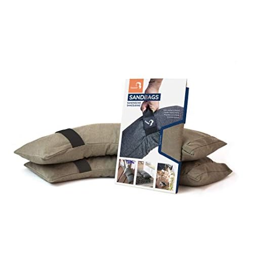 Baser Outdoor befüllbarer Runden Sandsäcke: Gewicht/Beschwerung für Sonnenschirme, Türstopper, Trampolin, Ampelschirm, Wäscheständer, Alternative zu Beschwerungsplatten (2 x 15 KG)