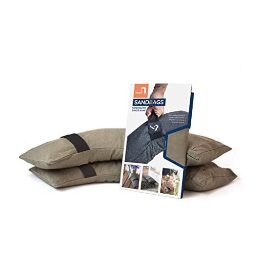 Baser Outdoor befüllbarer Runden Sandsäcke: Gewicht/Beschwerung für Sonnenschirme, Türstopper, Trampolin, Ampelschirm, Wäscheständer, Alternative zu Beschwerungsplatten (2 x 15 KG)