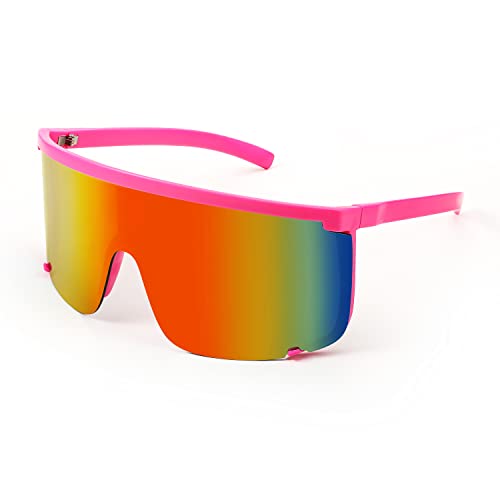 FEISEDY Men Women Sunglasses, Sports Cycling Oversized 80s 90s Shades B4089