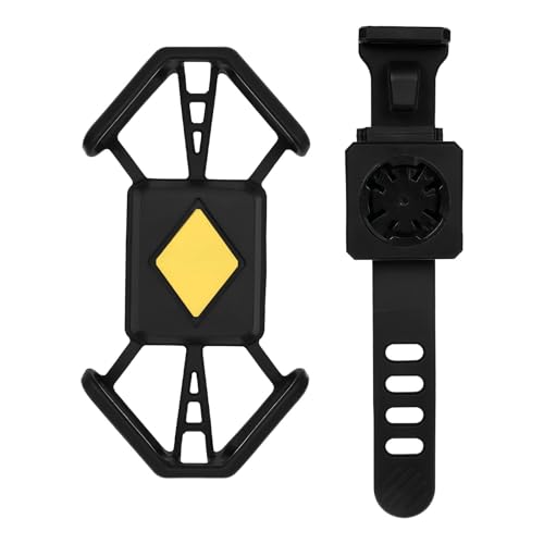 Soporte De Teléfono Para Bicicleta - Clip De Silicona Con Absorción De Golpes,Soporte De Teléfono Para Bicicleta - Para Hombres Mujeres Viaje Senderismo Correr Viaje, Negro , Consulte la descripción