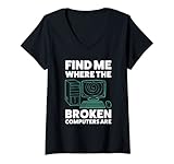 Lustige Sysadmin Idee und Computer Ingenieur Kleidung für Liebhaber Finde mich, wo die defekten Computer sind