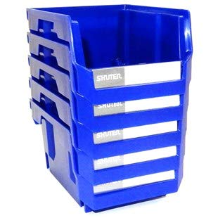 Shuter 1010002 Ultra Storage Nest and Stack Parts Bins Blue 5.5 x 10.9 x 5 5/Pkg