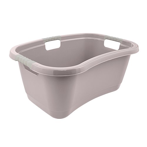 Keeeper Cesta para la Colada Ergonómica, Asas suaves antideslizantes, 50 l, Janne, Gris Cover