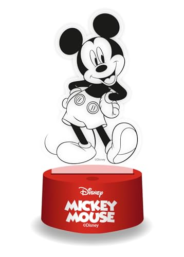 WONDEE Disney Lámpara Mickey Mouse 3D Mágica con Control Remoto y 16 Colores - Luz Nocturna Infantil Quitamiedos y Decoración Habitación de Mickey, Cosas/Regalos infantiles Niños Disney Originales