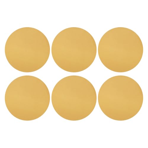 QUARKZMAN 10 Pcs 200 mm 8 Inch Discos De Lija 220 Grit De Gancho Y Bucle Para Lijadora Orbital Aleatoria Para Trabajos En Madera Automotriz Metal, Dorado