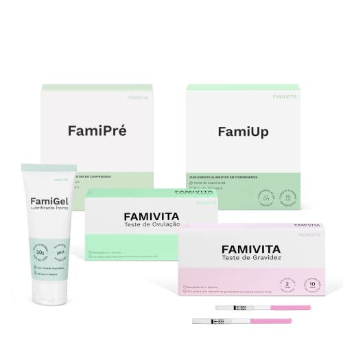 FamiKit Premium - As vitaminas para ambos combinadas com o lubrificante para as relações e os testes