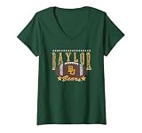 Womens Baylor Bears Football Vintage Stars Green V-Neck T-Shirt