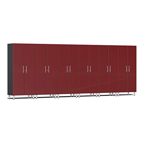 Ulti-Mate UG22660R 6-Piece Tall Garage Cabinet Kit in Ruby Red Metallic