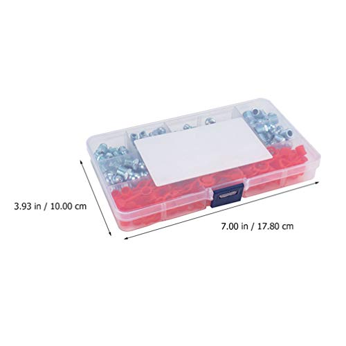 VILLCASE Conjunto de Acessórios de Graxa 120Pcs Com Conjunto de Conjunto de Tampas de Graxa Em Ângul