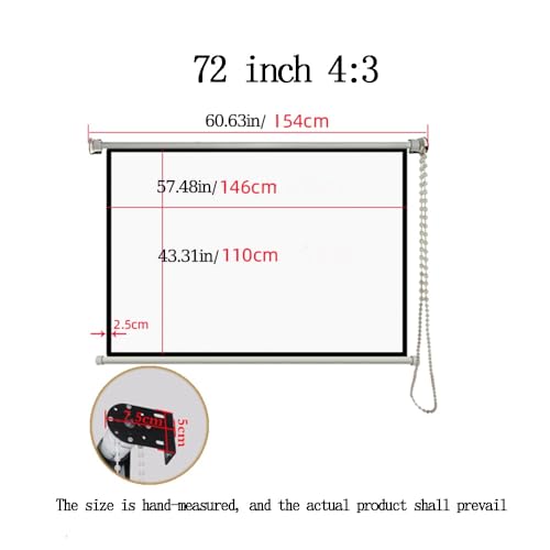 Pantalla manual para proyector de 72 pulgadas 4:3 miniatura 7