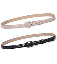 WHIPPY Women Skinny Leather Belt Thin Waist Jeans Belt for Pants