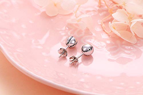 S925 Sterling Silver Basketball Baseball Football Rugby Softball Volleyball Ball Stud Earrings for Women Men4
